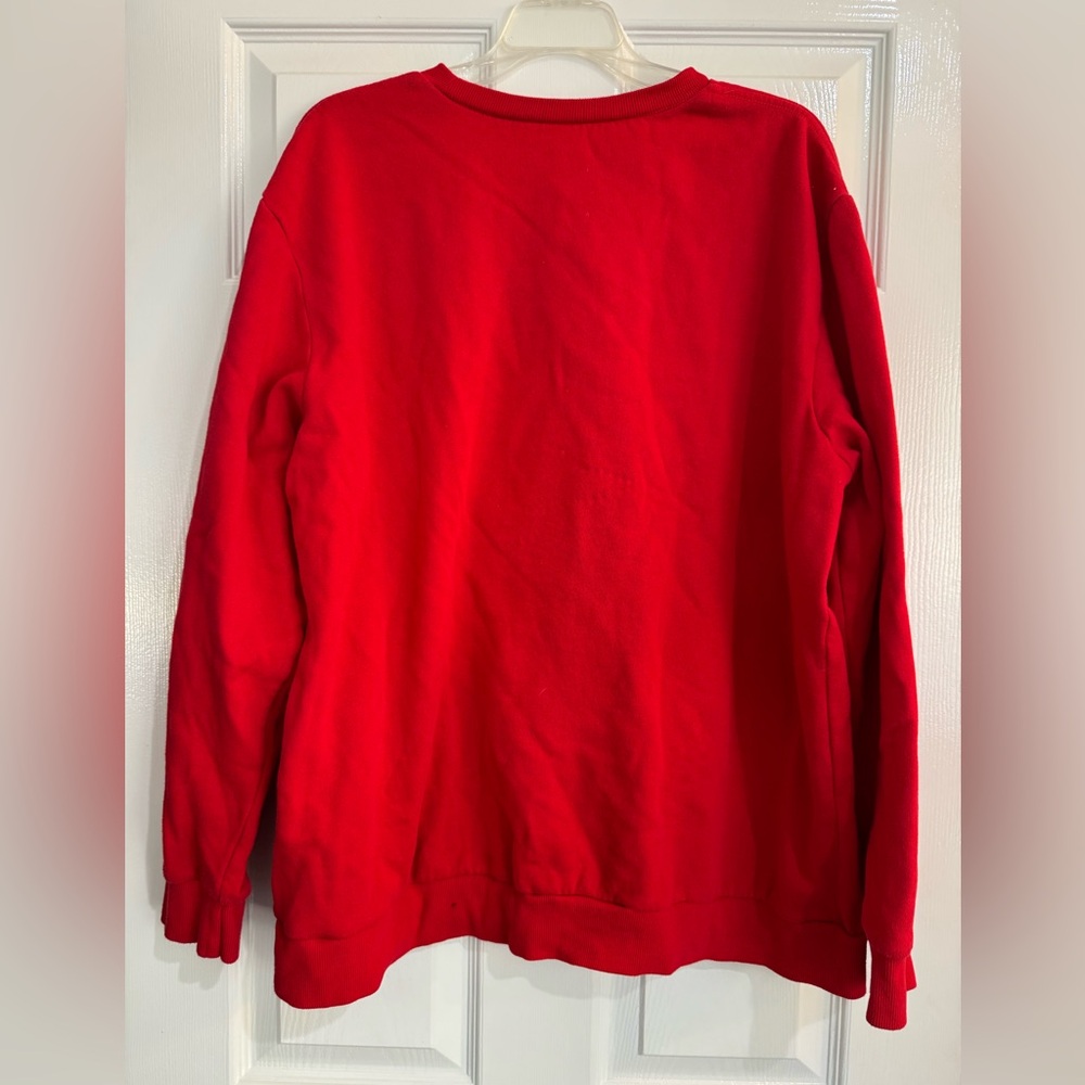 Red Mickey Mouse Christmas Sweatshirt - Picture 2 of 3